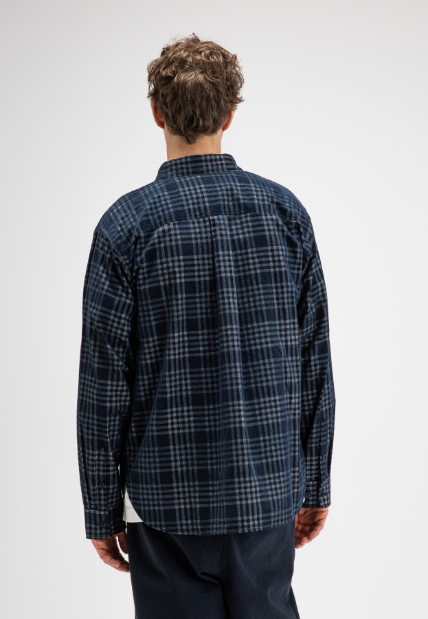 Afbeelding van Judd Cord Check M2624031 Alaska Blue 890  - Heren Overshirt - Butcher of Blue